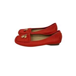 Michael Kors Shoes Red Leather Moccasin Flats Size Women's 7
